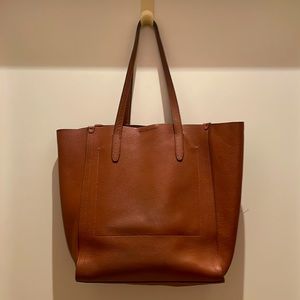 J. Crew Pebble Leather Brown Tote Bag